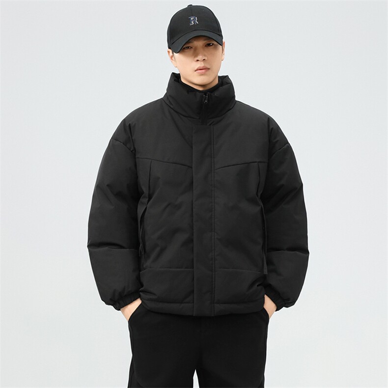 现货美式高街休闲夹克冬季立领纯色三防户外工装加厚棉服外套,男装夹克,电商A486