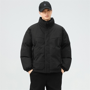 现货美式高街休闲夹克冬季立领纯色三防户外工装加厚棉服外套图片