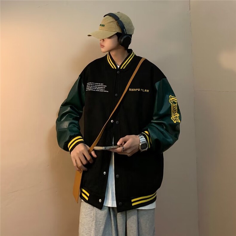 夹克外套春秋新款美式复古刺绣全刺绣麂皮绒棒球服W9225P60,男装夹克,星座1116-2