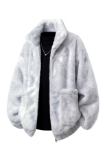 1羊羔毛棉衣潮扎染情侣大码M-5XL毛绒外套男YG7503P128控168，男装棉衣，星座226-2