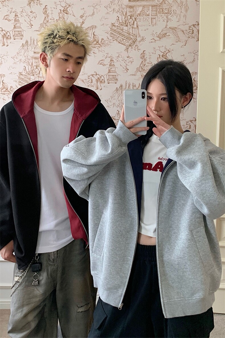 重磅420克高品质秋季新款卫衣5Q1083-TP55不美式撞色情侣正肩,男装卫衣,电商A102