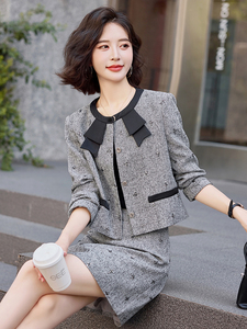 《现货》2026春季新款小香风半身裙两件套女高级感气质淑女套装裙图片
