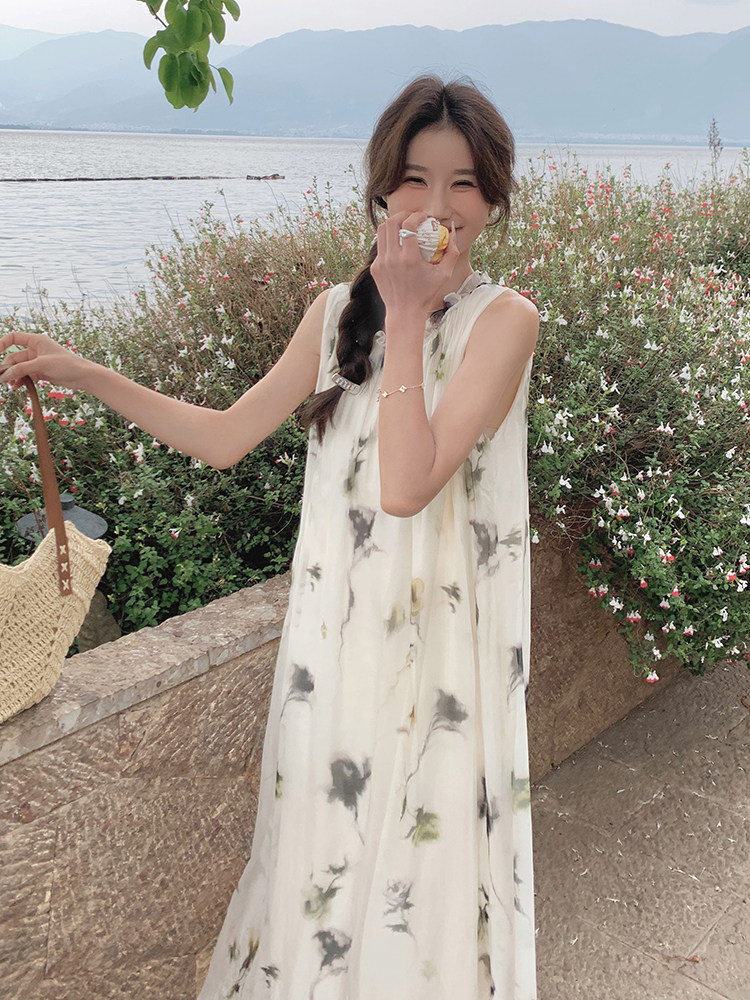 花色连衣裙2893款P110K198,女装连衣裙,诺蝶