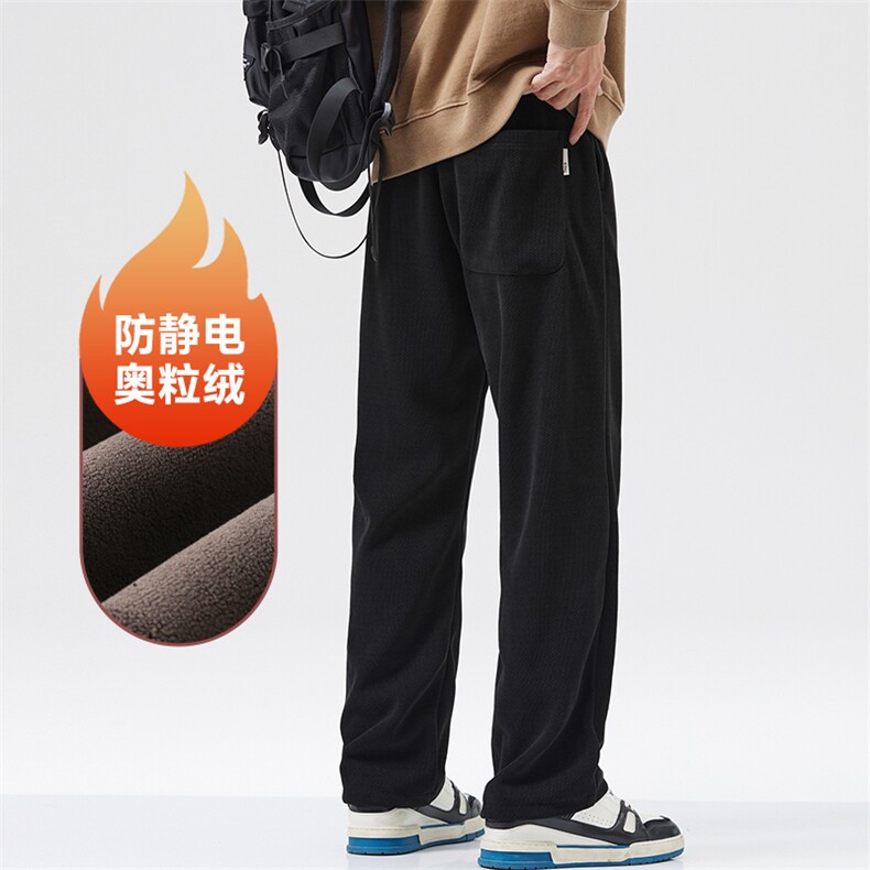 A178-1DY518AP85雪尼尔面料秋冬季加绒美式休闲卫裤,男装休闲裤,电商A178-1