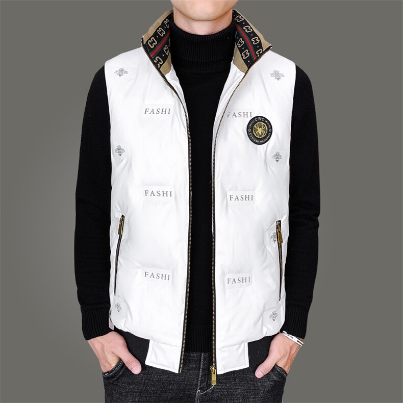秋冬季2023新款男士羽绒服马甲坎肩背心中年商务休闲男装上衣服图片