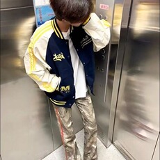 美式复古棒球服男新款潮宽松撞色拼接外套JK883-P64，女装短外套，星座208-5