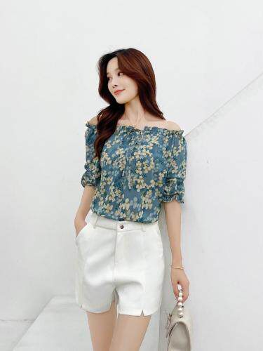 雪纺碎花小衫，女装，杰莎轩盟