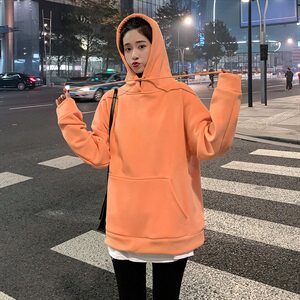大货已出 新款纯色加绒加厚卫衣 浙宝262A-W028图片