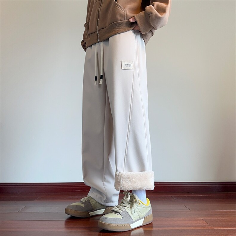 大货已出欢迎二开加绒新款纯色青少年潮流卫裤宽松A161-K51A,男装休闲裤,电商A161