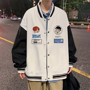 主推！2023春季新款男士撞色棒球服百搭情侣外套JK305P60,男装夹克,电商B220