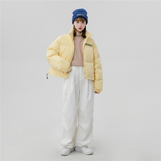 中性风休闲字母印花面包服时尚宽松立领棉服A268-MY502P85控118，男装棉衣，电商A268