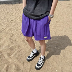 冰丝邹速干休闲短裤男韩版潮流帅2024夏季新款ins五分裤K5135-P25，男装休闲裤，星座412-2