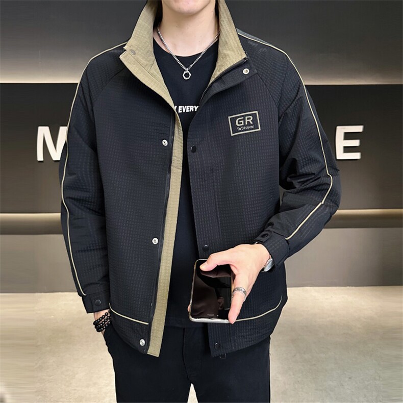 店主风2025秋季款夹克外套男士立领品质秋款C317-J6612-P115，男装夹克，电商C317