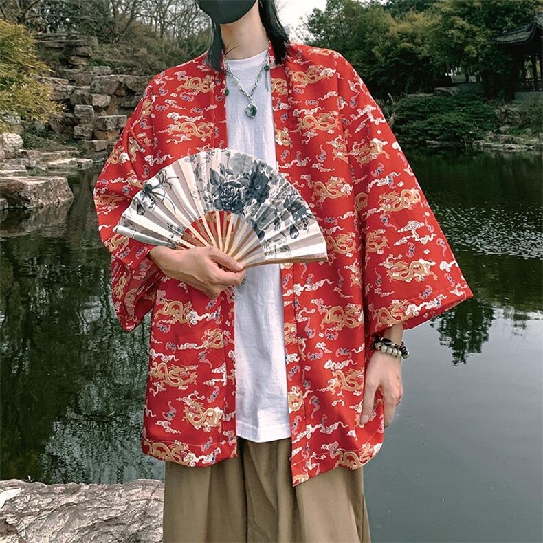 24夏季大码新中式防晒服薄外套男女开衫道袍披风汉服潮F20/P40,男装防晒衣,钱塘713
