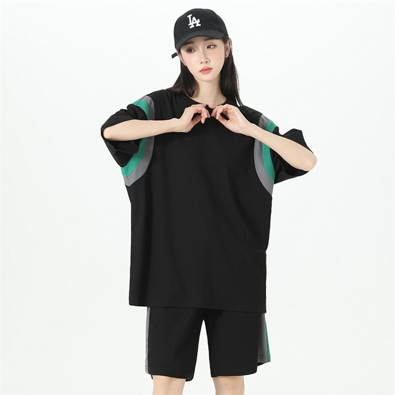 女模现货主推青少年大码港风冰丝时尚休闲运动套装男S16P50,男装休闲套装,电商B226-2（原B217-2）