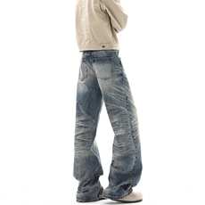 04美式复古水洗cleanfit直筒牛仔裤男女长裤XZ211-1-K2610-P55，男装牛仔裤，星座211-1