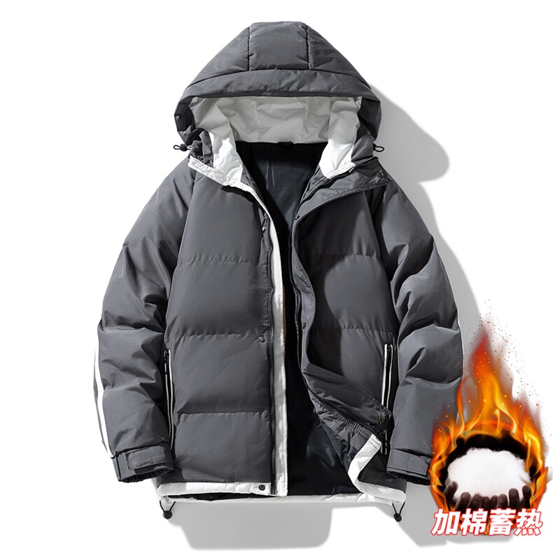 三防面料抖音品质10W件假两件连帽加厚棉衣外套棉服BM5811特P85,男装棉衣,电商A486