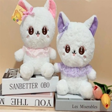 乐绒毛绒玩具 花边猫十个起批