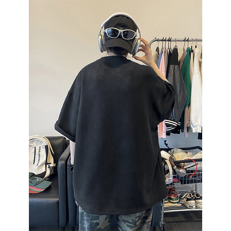 T2355特P25控39夏季高品质麂皮绒印花T恤,男装T恤,电商B205