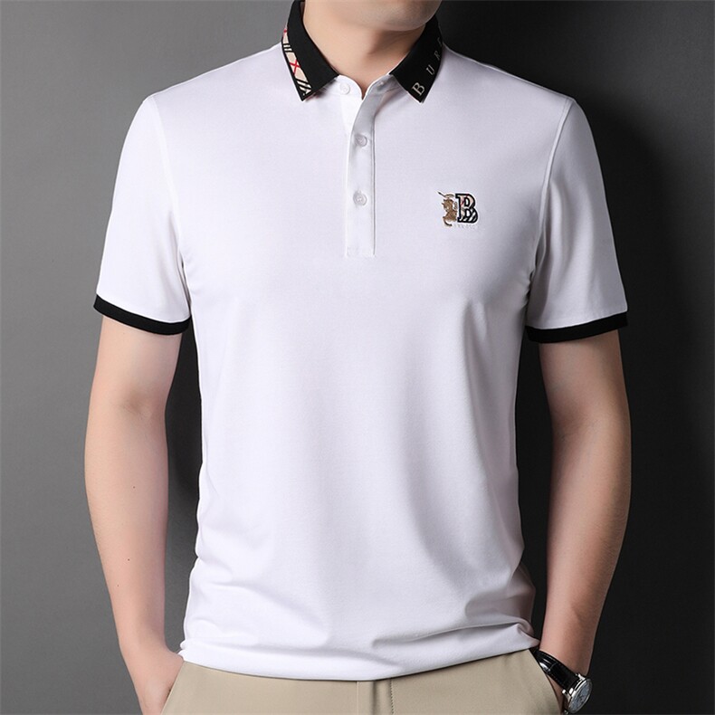 宽松翻领纯色短袖polo衫男装2024夏季商务休闲中年男SFT3132-P65,男装Polo衫,星座1105-3