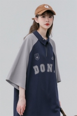 中性风23新款夏季时尚百搭翻领印花宽松潮流短袖T恤DT464P45控68，男装T恤，A247A
