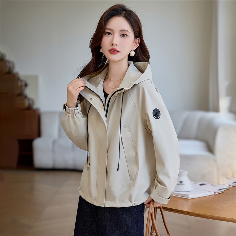 现货连帽外套女,女装短外套,韩派