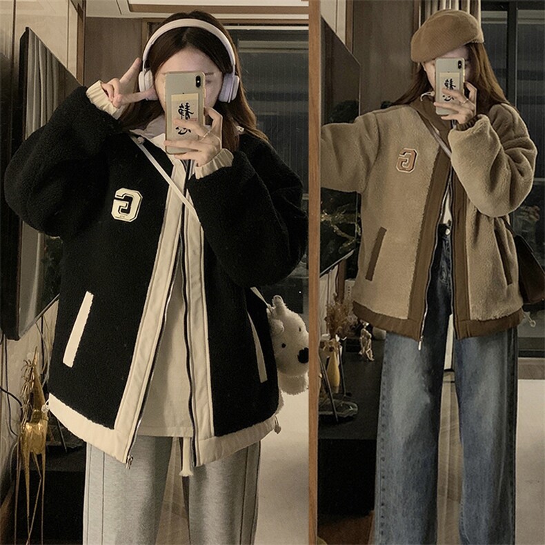 羊羔绒外套女冬季加绒加厚宽松学生羊羔毛棉服保暖棉衣C549-P120,男装棉衣,星座911-2(原星座613-2）