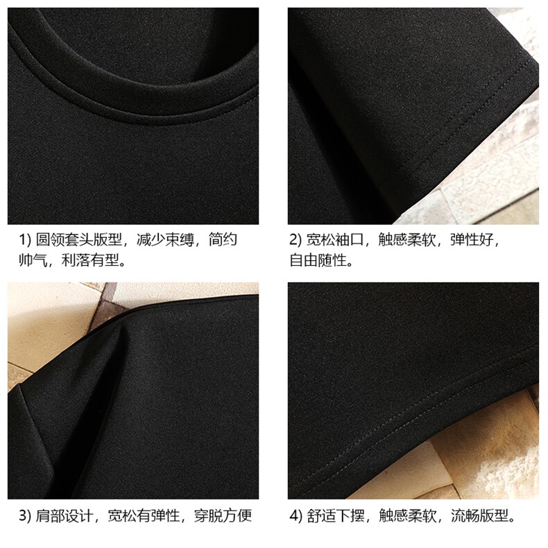 TK28099-P25春夏季七分袖t恤男大码五分袖男短袖中袖砖墙挂拍,男装T恤,电商A040A