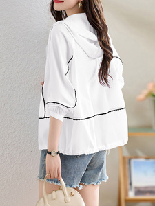 2025夏新款薄防晒衣服女韩版短款洋气小款外套百搭站欧洲ins潮图片