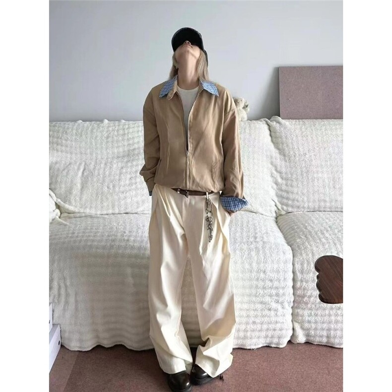 美式复古cleanfit假两件情侣夹克ma1翻领飞行外套男女LJ90055-p65,男装夹克,星座1008
