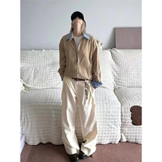 美式复古cleanfit假两件情侣夹克ma1翻领飞行外套男女LJ90055-p65，男装夹克，星座1008