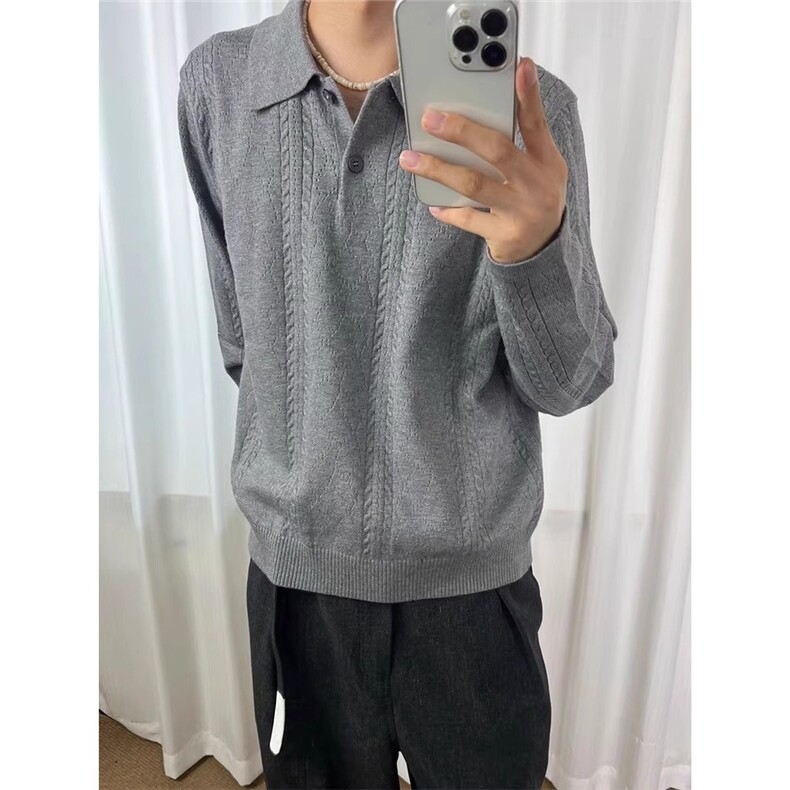 针织开衫卫衣男新款高级感痞帅针织毛衣外套513AKS2610特P55,男装针织衫/毛衣,星座513A