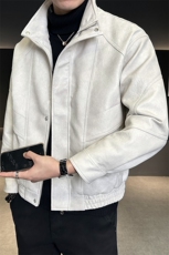 加绒皮衣外套男厚绒可过冬延续年底皮夹克C317-J6671-P155，男装夹克，电商C317