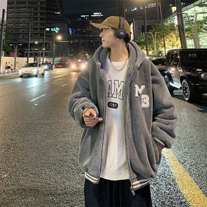 冬装青少年加绒加厚棉衣羊羔绒简约外套男女同款 917-P110控价158图片