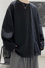 纯棉多色长袖T恤~库存充足！秋季港风潮流百搭上衣男DS837TP17，男装T恤，电商A102