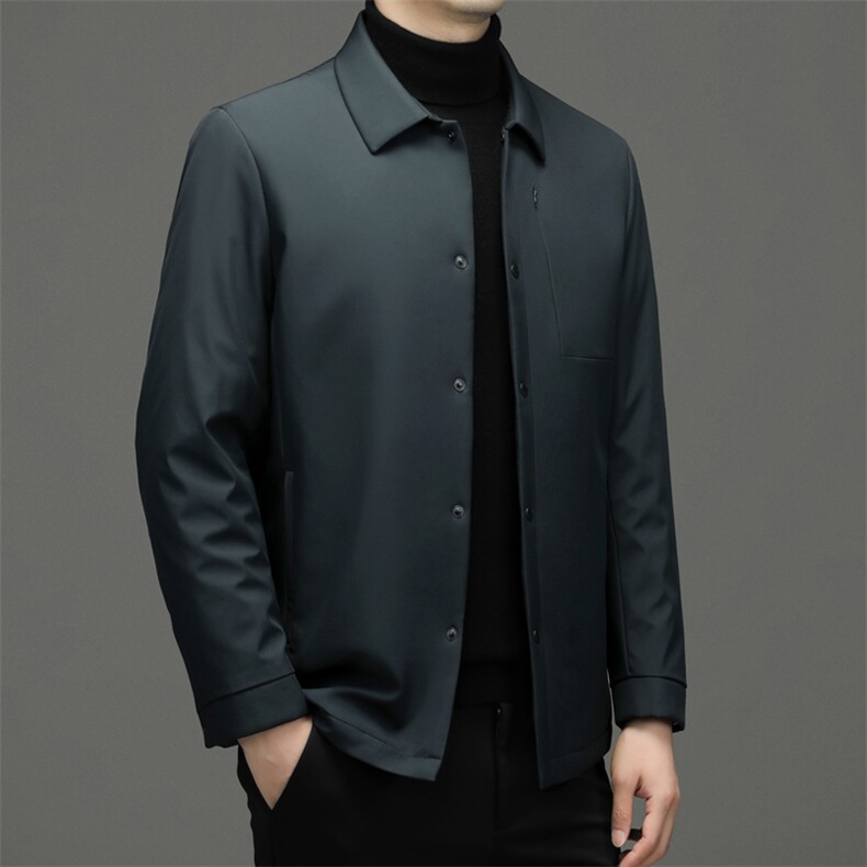 CSMF92258钱塘2020-2中年男士商务休闲冬季厚款简约翻领棉服P165,男装棉衣,钱塘207-2