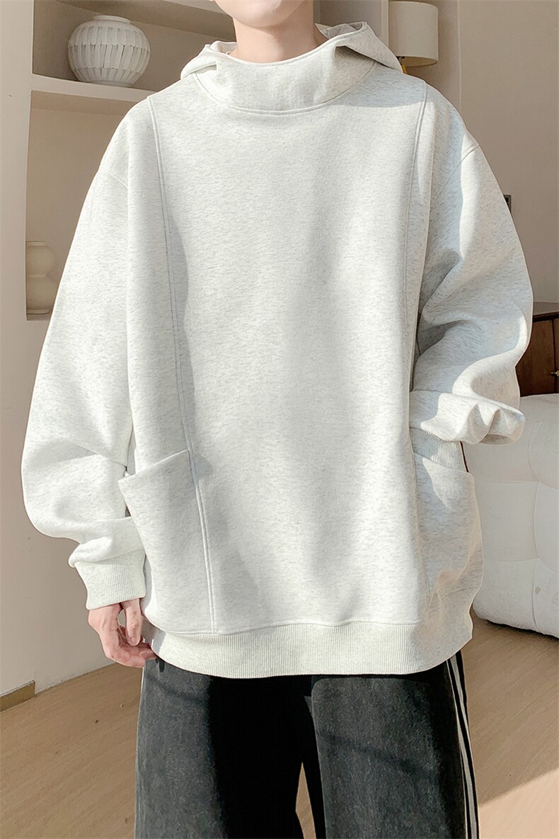 华棉内景秋冬新款设计感口袋连帽卫衣男潮流宽松大码WY00700/P55,男装卫衣,电商B316