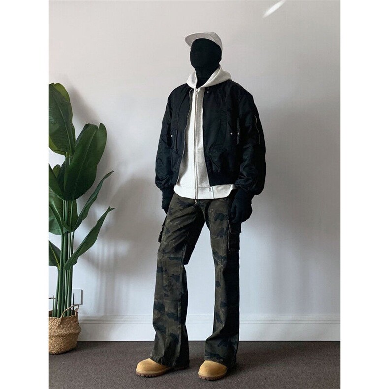 【有货】X806-特P55美式迷彩多口袋工装裤男直筒微喇裤子,男装牛仔裤,星座1007（原301D）