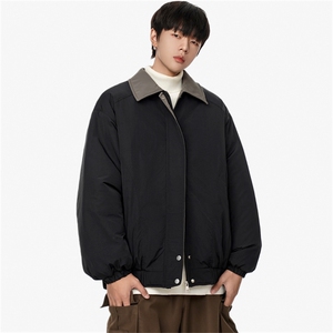 1506/M8606/P75 糖果色翻领飞行服棉衣男士棉服情侣短款棉袄3图片