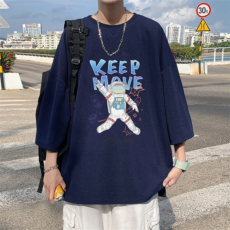 Q11175-P30春夏季七分袖t恤男大码五分袖男短袖中袖,男装T恤,电商A040