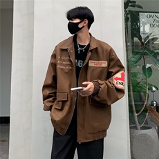 美拉德穿搭复古刺绣皮衣PU皮外套男女同款秋冬季2023宽松W6703，男装夹克，星座1116A-1（原606A）