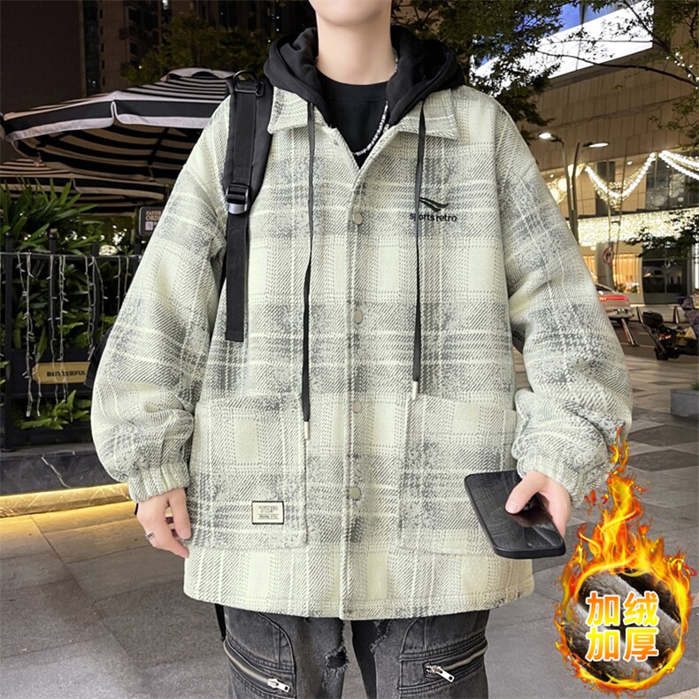 冬季青少年加厚外套男潮牌帅气雪尼尔连帽夹克学生棉衣V206-P110,男装夹克,星座509