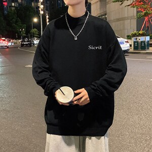 M18098-P45 加绒款-P65半高领毛衣男士大码针织衫男毛线衣男图片