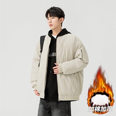 棒球服外套男女棉服美式潮牌复古高级感男装宽松飞行员M0822-P98，男装棉衣，星座308B-2