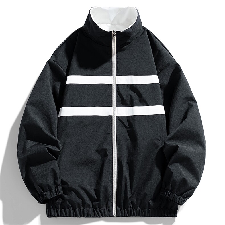 两面穿时尚连帽冲锋衣外套夹克学生棒球服团体班服,男装夹克,星座301D-5(原星座1415）
