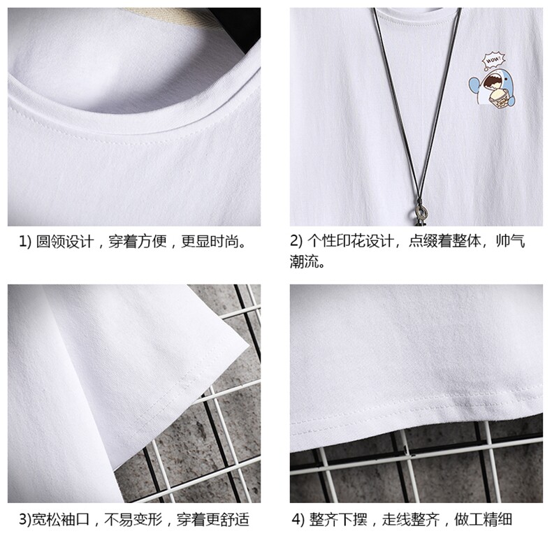 TD56239-P35短袖t恤套装男短裤两件套男装搭配一套帅气网格,男装T恤,电商A040A
