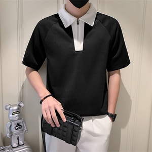 夏新款短袖POLO衫男社会小伙短袖T恤A210-A811-P45控68图片