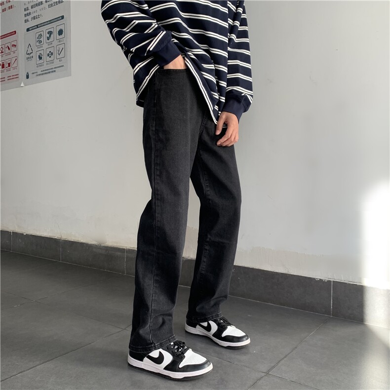 221-1-K1303-P55控78美式高街直筒做旧黄泥高弹小众修身牛仔裤,男装牛仔裤,星座221-1
