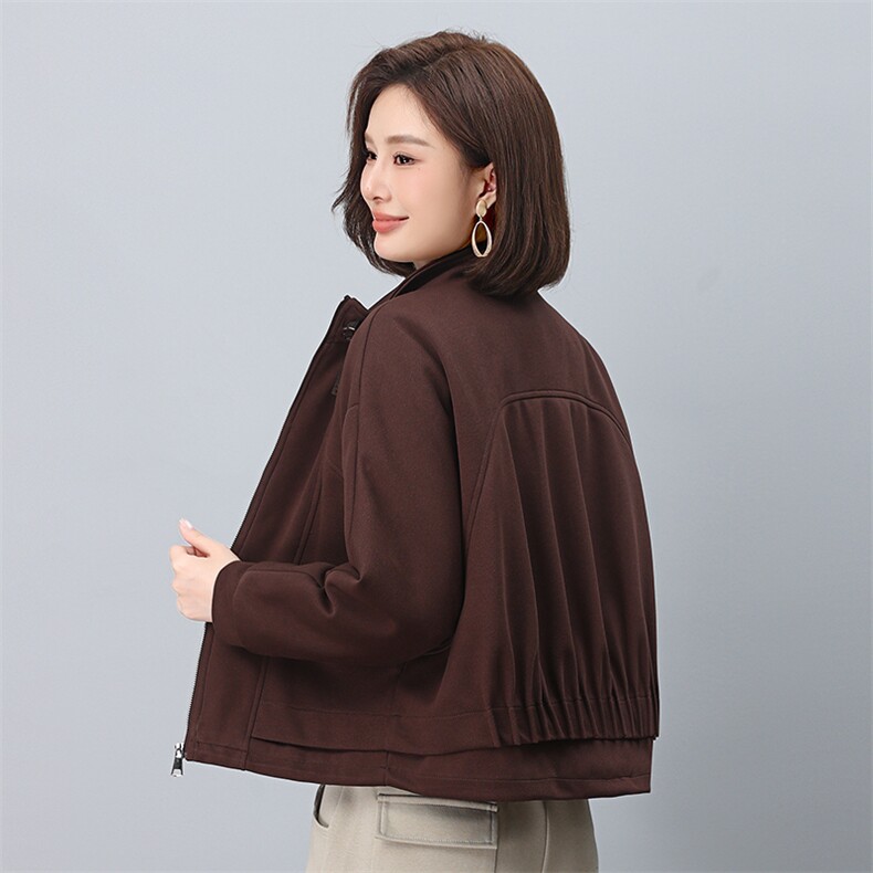时尚女装棉服立领拉链假两件外套保暖显瘦短款棉衣,女装棉衣/棉服,叶笙衣