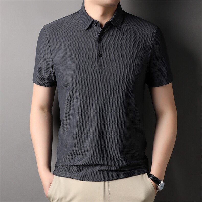 时尚衬衫短袖商务休闲百搭翻领POLO衫中青年男装夏季HXF520-P73,男装Polo衫,星座1105-3